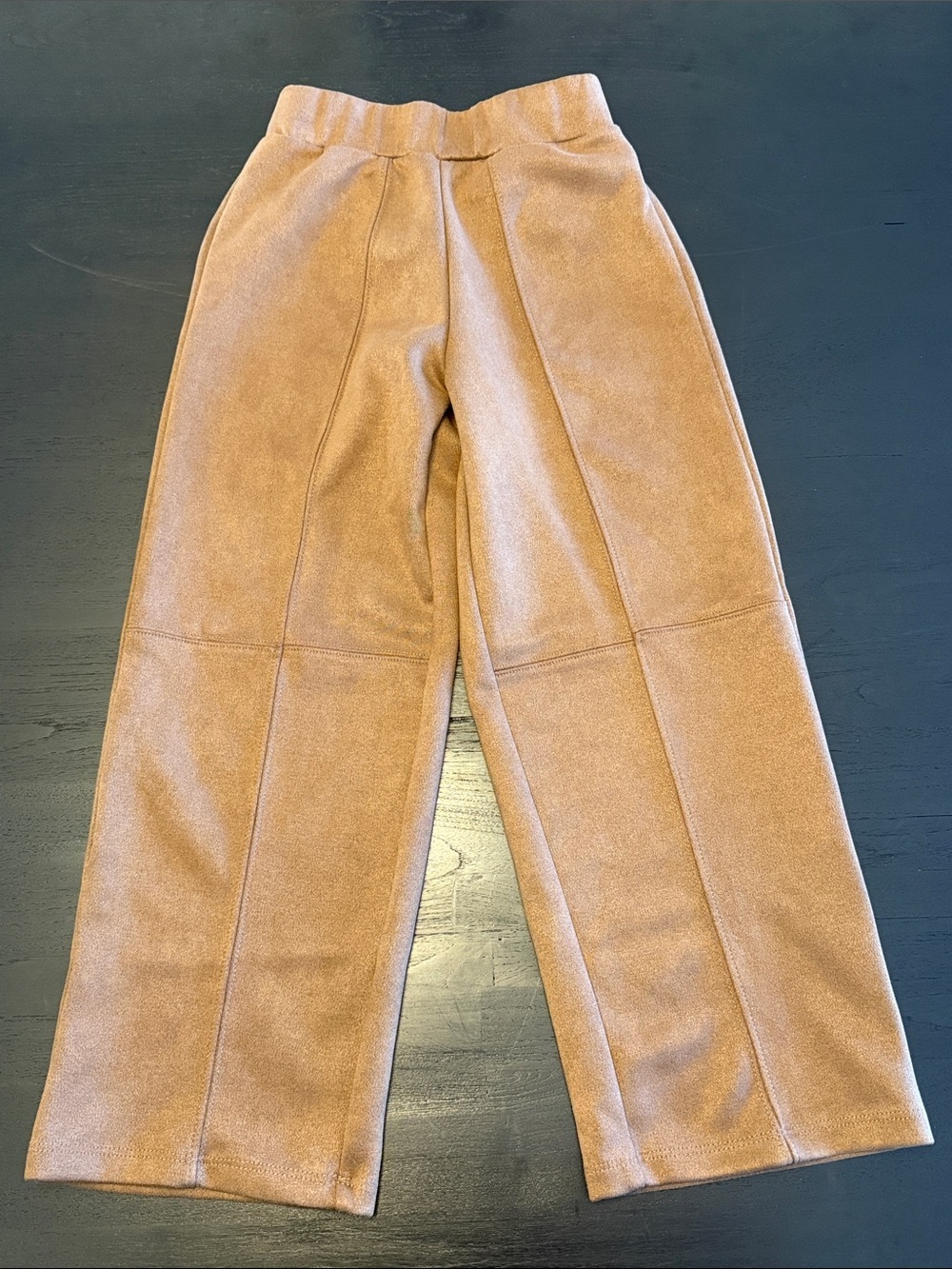 Zara - Girls Wide-Leg Pull-On Joggers in Camel size 8/9